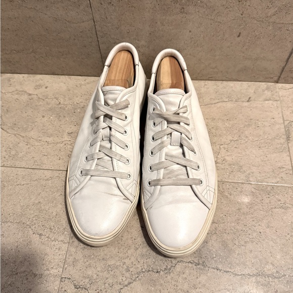 Men's White Leather Saint Laurent Sneakers - Picture 5 of 6